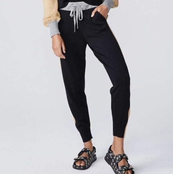 Monrow Color Block Knit Sweatpant Jogger Multi Women's XS - Picture 3 of 10